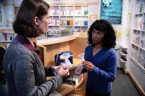 A woman exploring options for breast pumps