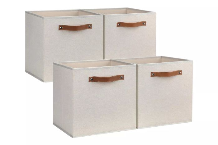 Large Storage Cubes, 4-Pack Collapsible Bins