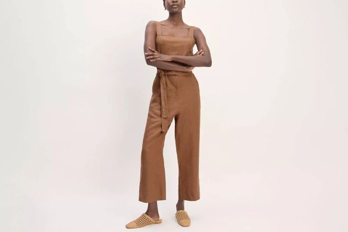 The Linen Side-Button Jumpsuit by Everlane