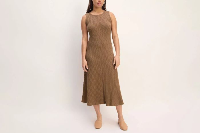 Everlane The Rib-Knit A-Line Tank Dress