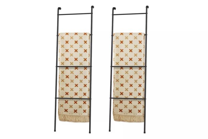 2-Pack Blanket Ladder and Outdoor Towel Rack for Pool