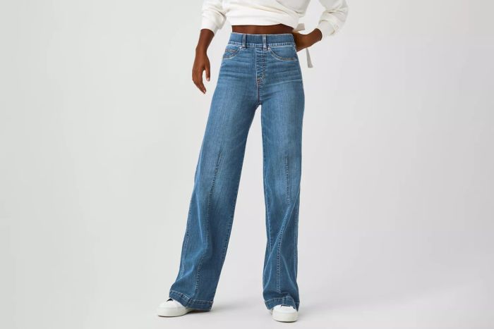 SPANXshape EveryWear Seamed-Front Wide Leg Jeans for Ultimate Comfort
