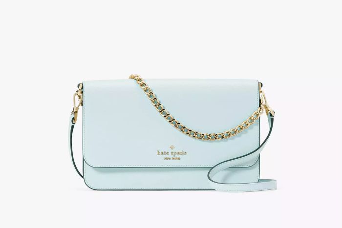 blue flap crossbody bag