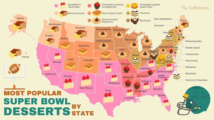 most popular desserts by state super bowl