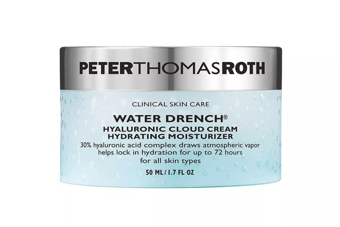 Peter Thomas Roth Water Drench Hyaluronic Cloud Cream Hydrating Moisturizer is a hydrating facial moisturizer with a unique formula designed to provide deep moisture. Its advanced blend of ingredients, including hyaluronic acid, helps lock in hydration while leaving the skin feeling refreshed and smooth.