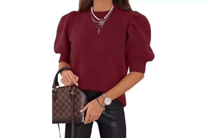 Puff Sleeve Sweater Top