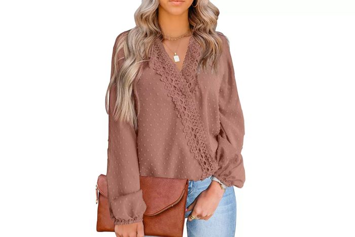 Long Sleeve Chiffon Blouse