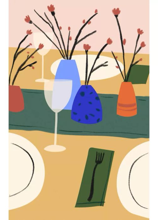 dinner illustration