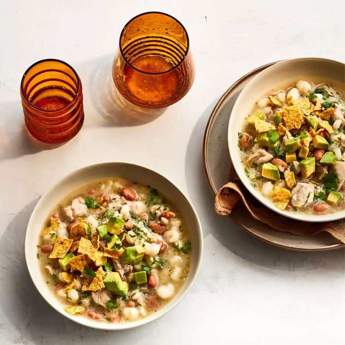 Salsa verde chicken soup