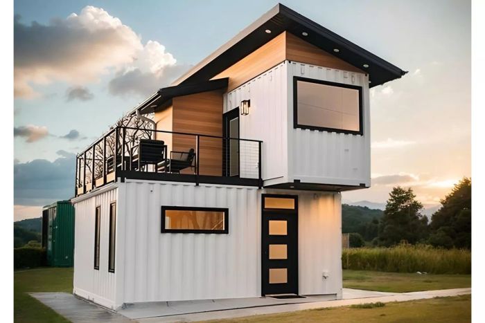Double-Storey Prefabricated Expandable Container House with Fully Equipped Bathroom and 2 Bedrooms