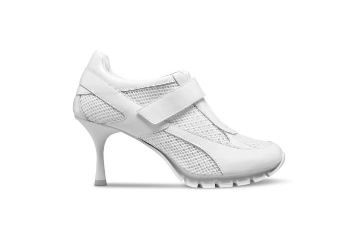 The Tepper Sneex in a crisp white finish