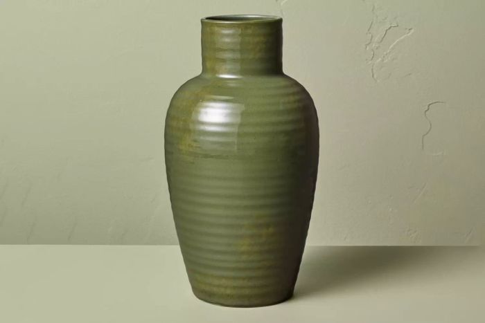 Target Hearth & Hand with Magnolia 9-inch Ribbed Ceramic Bottle Vase