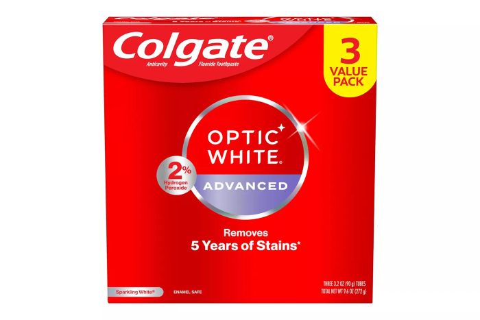 Colgate Optic White Advanced Hydrogen Peroxide Toothpaste, Pack of Teeth Whitening Toothpaste