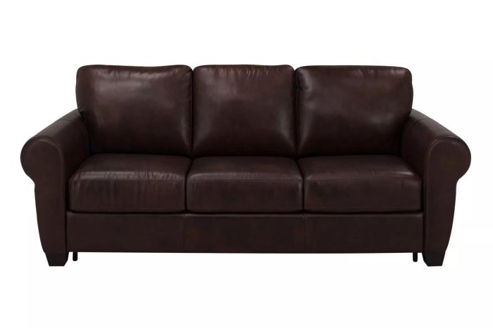 Raymour & Flanigan Calabria Leather Queen Sleeper Sofa