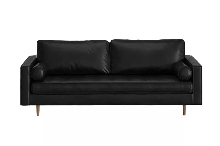All Modern Geo Genuine Leather Sofa