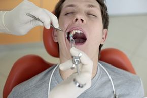Person at the dentist's office