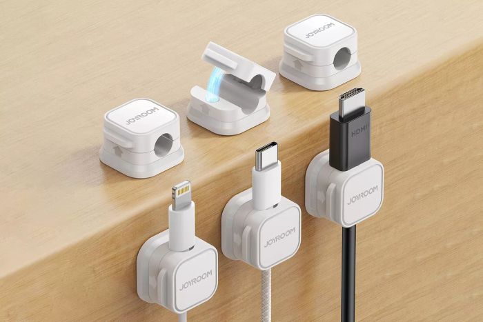 JOYROOM 6 Pack Magnetic Cable Clips Cord Holder