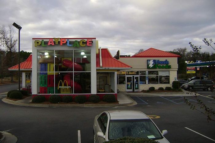 The exterior view of McDonald's PlayPlace.
