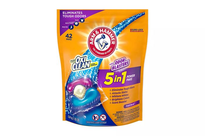 Arm & Hammer Plus OxiClean With Odor Blasters LAUNDRY DETERGENT 5-IN-1 Power Paks, 42CT (Packaging may vary)