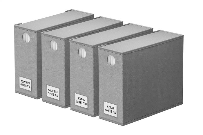 SpaceAid 4 Pack Bed Sheet Organizers and Storage