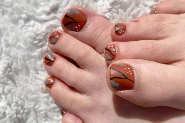 autumn pedicure inspirations
