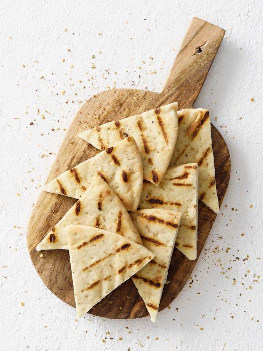 Pita bread served on a platter