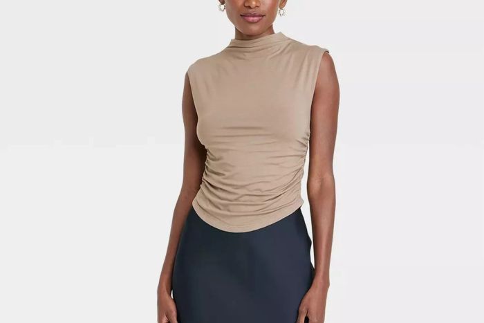 Target A New Day Women's Slim Fit Short-Sleeve Mock Neck T-Shirt