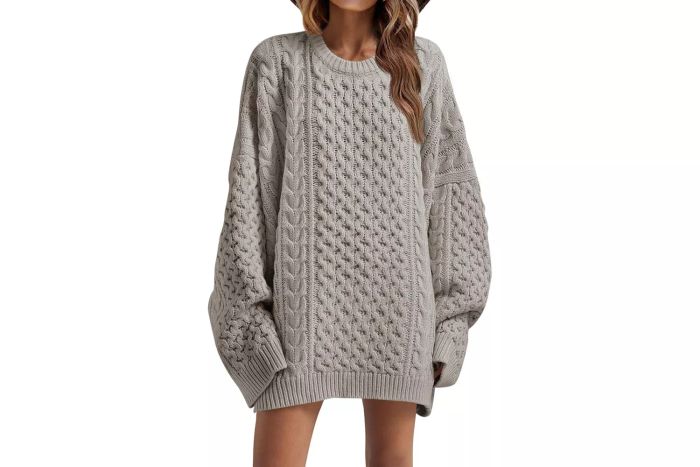 Saodimallsu Oversized Knit Sweater Dress