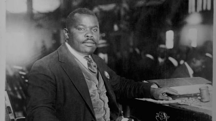 Marcus Garvey, a prominent Black nationalist figure from Jamaica.