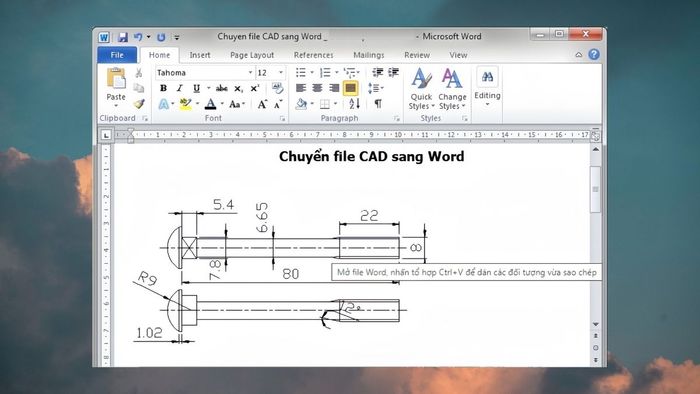 phần mềm chuyển từ cad sang word