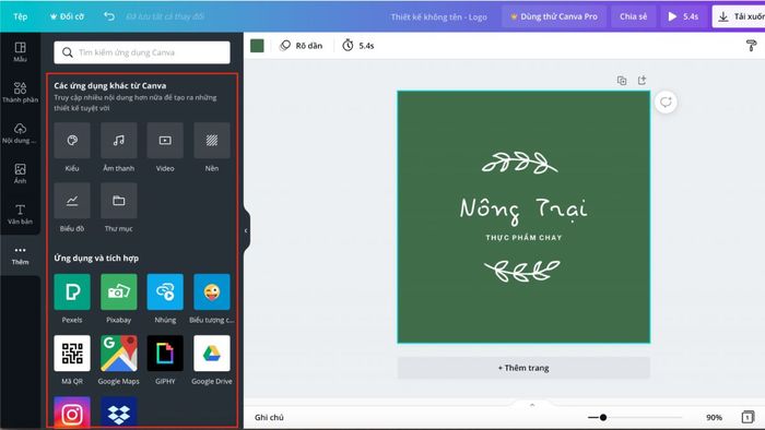 Sử dụng các công cụ hỗ trợ trên Canva