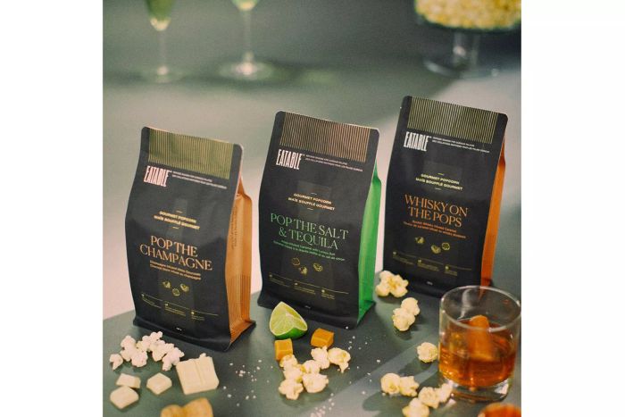 Eatable Gourmet Alcohol-Infused Popcorn Trio