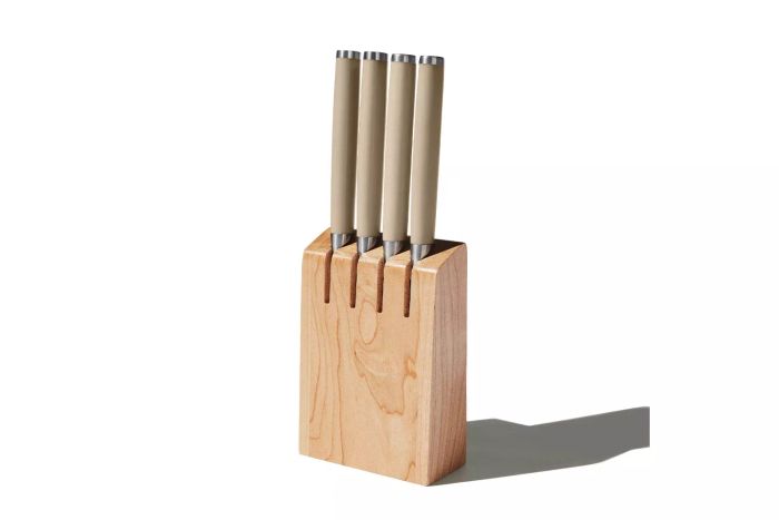 Material Table Knives in a block