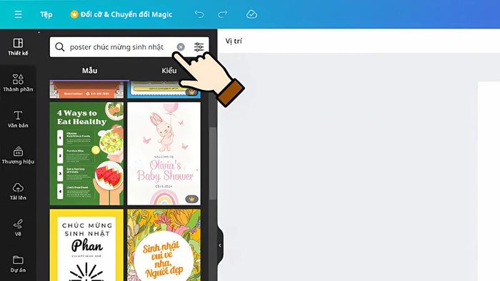 Hướng dẫn tạo poster trên Canva bằng mẫu có sẵn