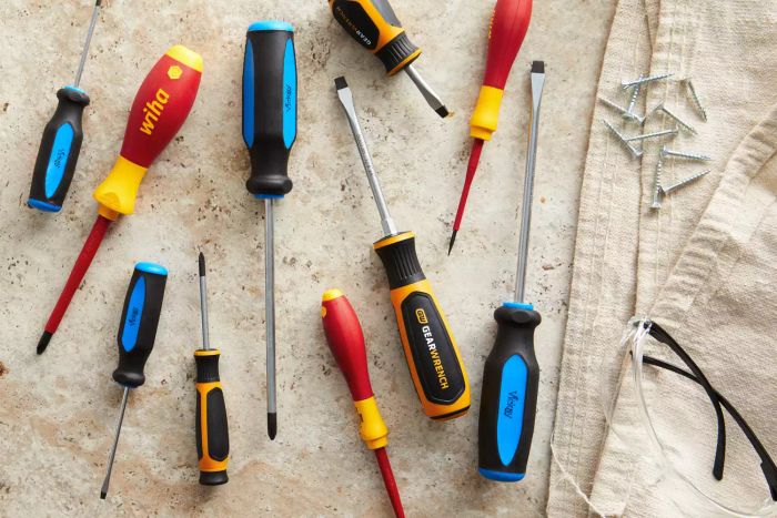 Screwdriver Sets Spread Across the Floor