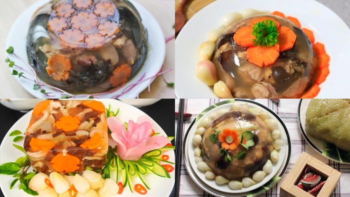Cách đổ khuôn thịt đông đẹp mắt