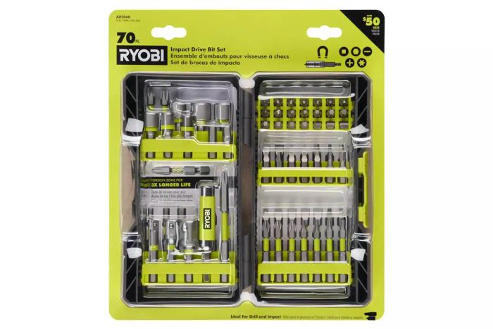 Ryobi 70-Piece Impact Rated Driving Kit