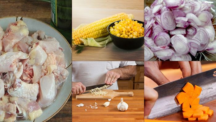 Sơ chế kỹ lưỡng các nguyên liệu khác