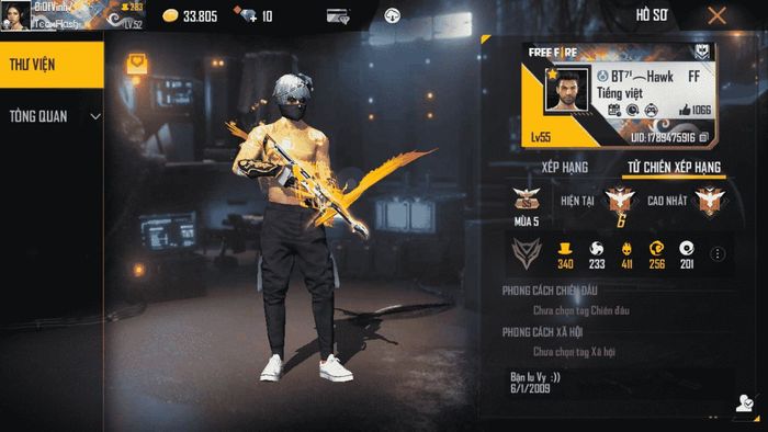 Tặng tài khoản Acc FF Free Fire miễn phí