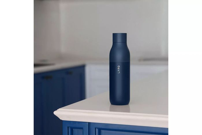 The LARQ Bottle PureVis sitting on a table