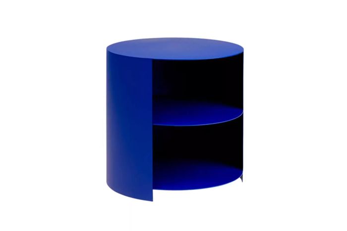Hide Side Table, Ultramarine