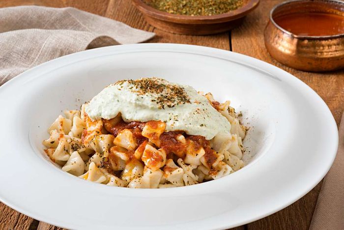Turkish manti.