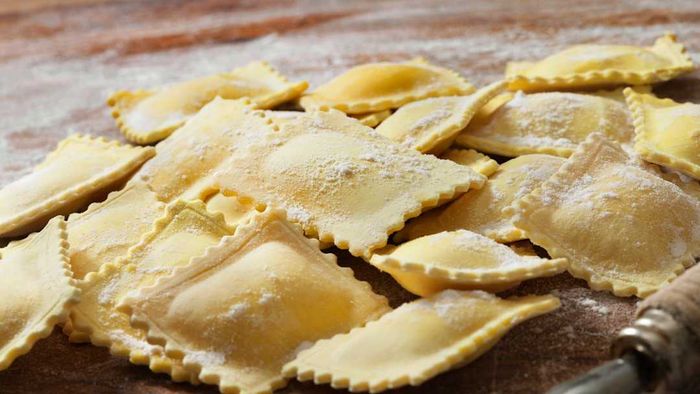 Ravioli on a table