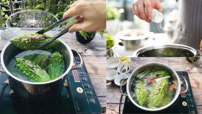 Các bước nấu món canh khổ qua nhồi thịt đơn giản và hiệu quả