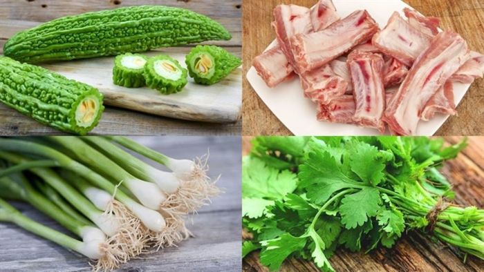 Danh sách nguyên liệu cho món canh khổ qua sườn non