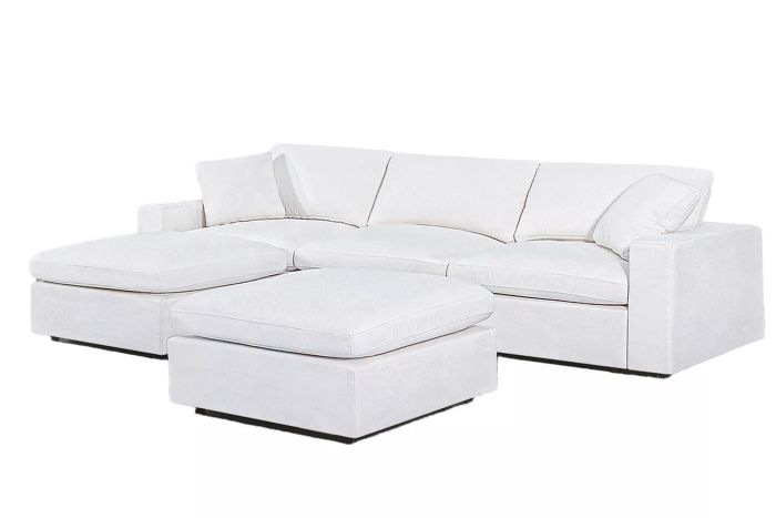 7th Avenue 4-Seat Modular Chaise Sectional with Ottoman (Extra-Deep)
