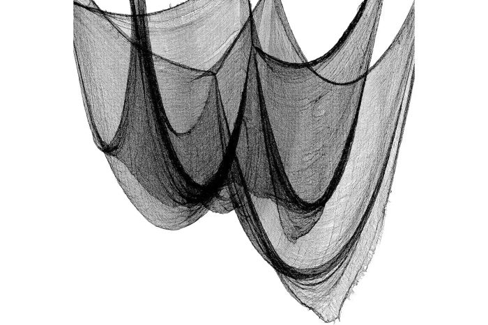 5-Piece Halloween Creepy Cloths, Black 30×72 inches