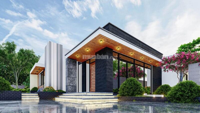Mẫu nhà vườn 1 tầng hiện đại với không gian mở được tối ưu hóa