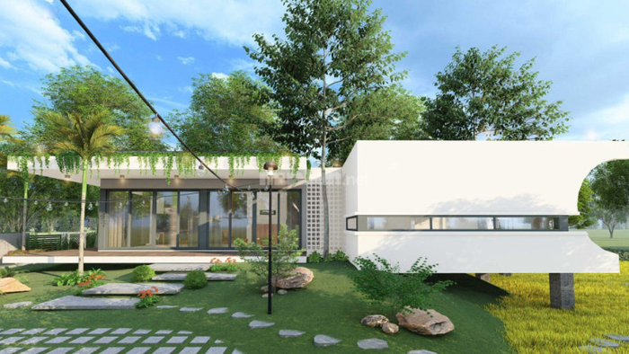 Nhà vườn 1 tầng với thiết kế không gian mở đầy tinh tế