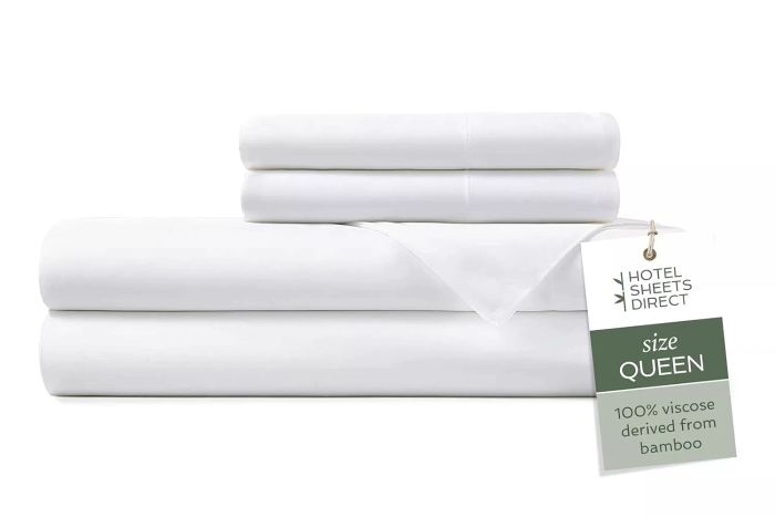 Amazon Hotel Sheets Direct 100% Viscose Derived from Bamboo Sheets Queen Size